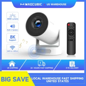 8000 Lumens BT5.4 Outdoor Video Home Theater Projector