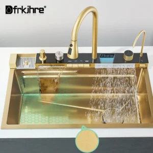 Golden Smart Digital Integrated Kitchen Sink Set