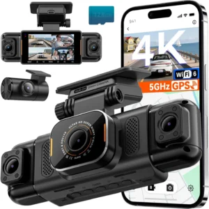 Dash Cam with 360° Rear and Inside View
